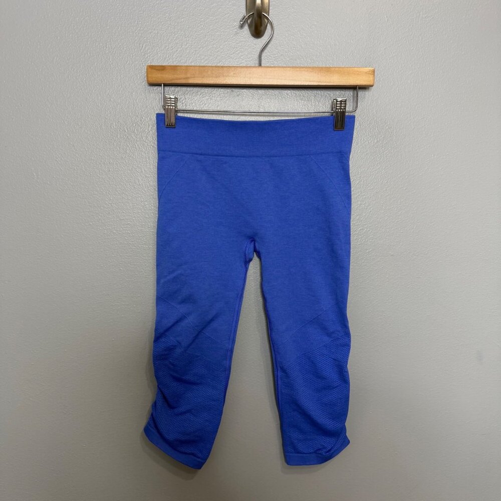 IVIVVA kids lululemon blue seamless crop leggings size 12